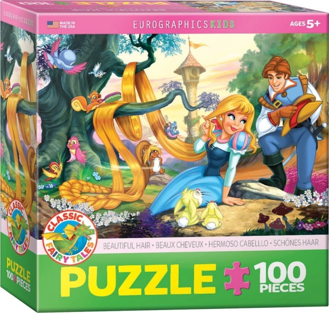 Puzzle Principessa con Bellissimi Capelli 100 Pezzi