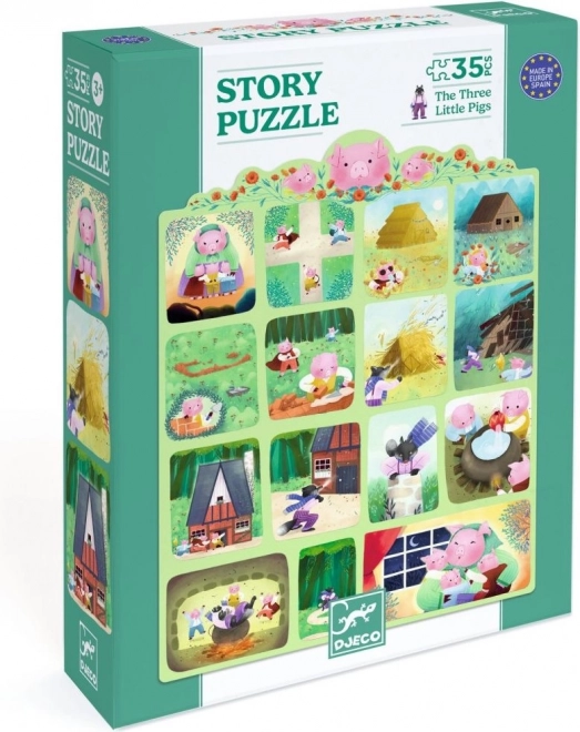 Puzzle Storia - I Tre Porcellini di DJECO