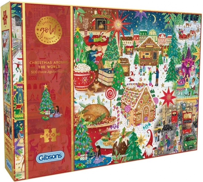 Edizione Speciale Oro: Natale in tutto il mondo Puzzle 500 pezzi