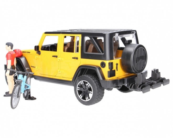 Jeep Wrangler Rubicon con Ciclista e Bici