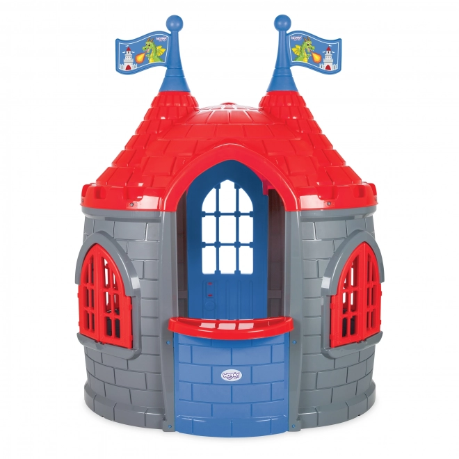 Casetta da gioco del castello per principesse e cavalieri grigio