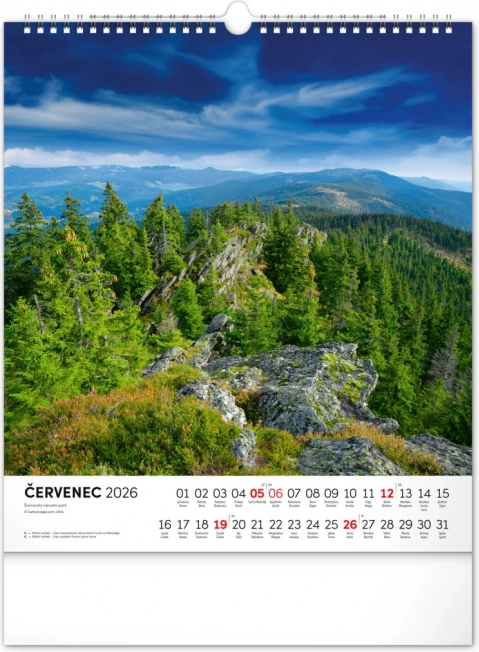 Calendario da parete Šumava 2026