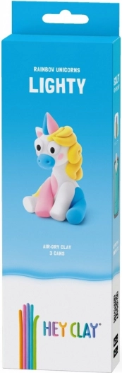 Pasta modellabile Hey Clay Unicorni 3 confezioni, Lighty