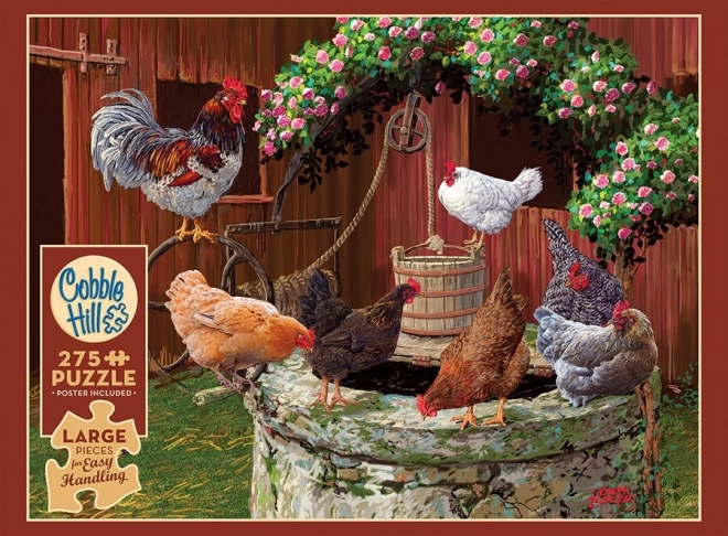 Puzzle Cobble Hill 'Le galline XL Handle facile' 275 pezzi