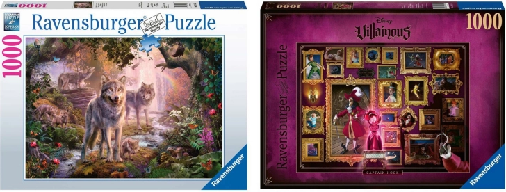 Ravensburger set di due puzzle 2×1000 pezzi