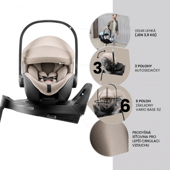 Set carrozzina Smile 5Z con navicella e seggiolino auto Baby-Safe PRO con base Vario, Dusty Rose