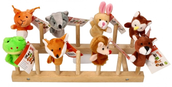 Set di burattini a dito animali della foresta