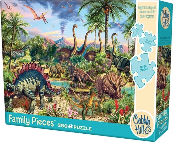 Puzzle familiare Preistoria Party Cobble Hill 350 pezzi