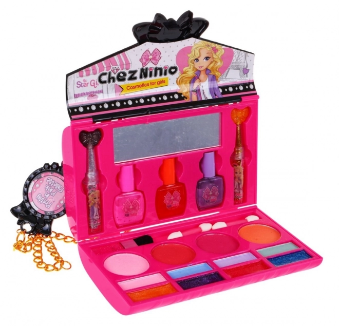 Set per Trucco Borsa Rosa per Bambini 5+ con Cosmetici Colorati e Accessori