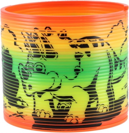 Spirale di plastica con motivo dinosauri 7,5cm