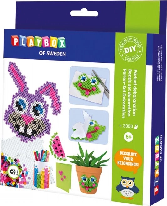 Perline da stiro Playbox Set Coniglio e Rana 2000 pezzi