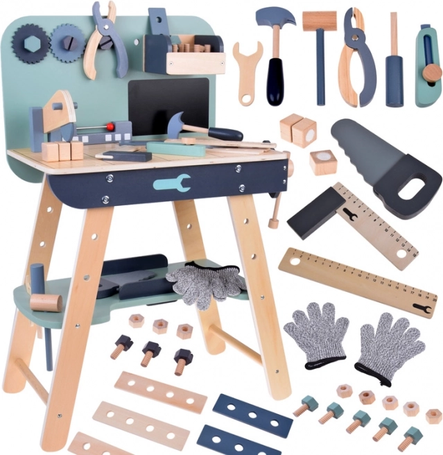 Set laboratorio in legno per piccoli fai-da-te