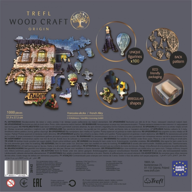 Puzzle TREFL Wood Craft Origin Strada Francese 1000 Pezzi