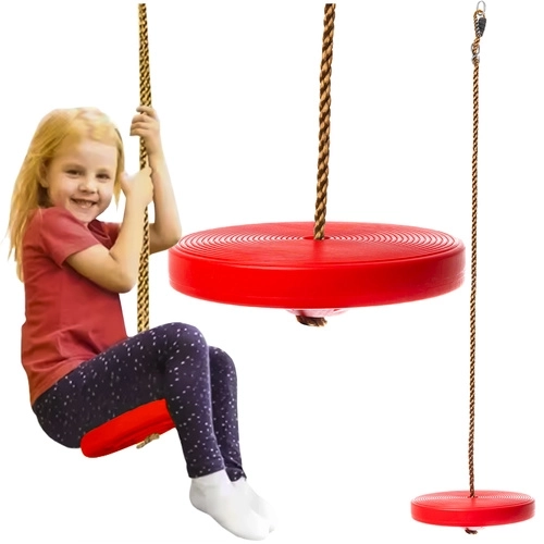 Altalena da giardino circolare in plastica per bambini