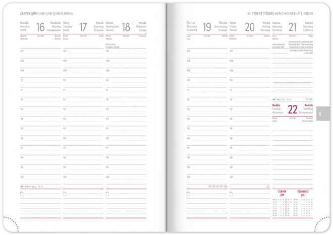 Agenda Settimanale Neo 2025 Notique Viola