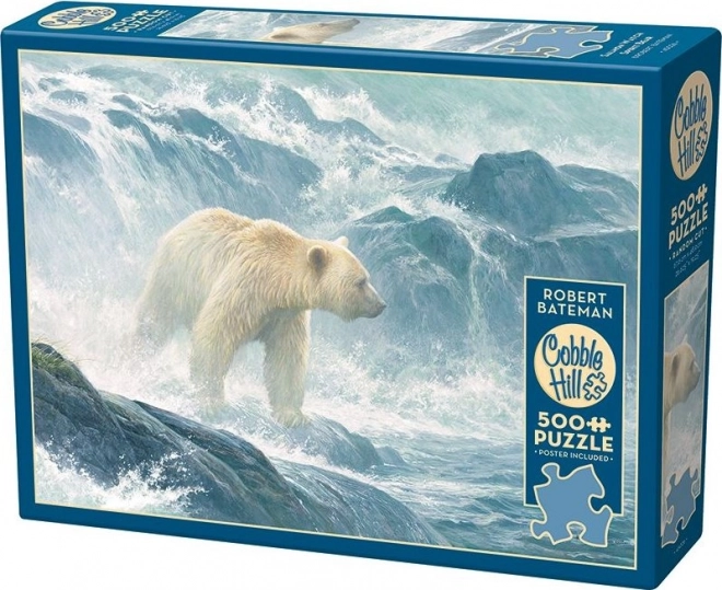 Puzzle 500 pezzi Orso Polare alla ricerca dei Salmoni