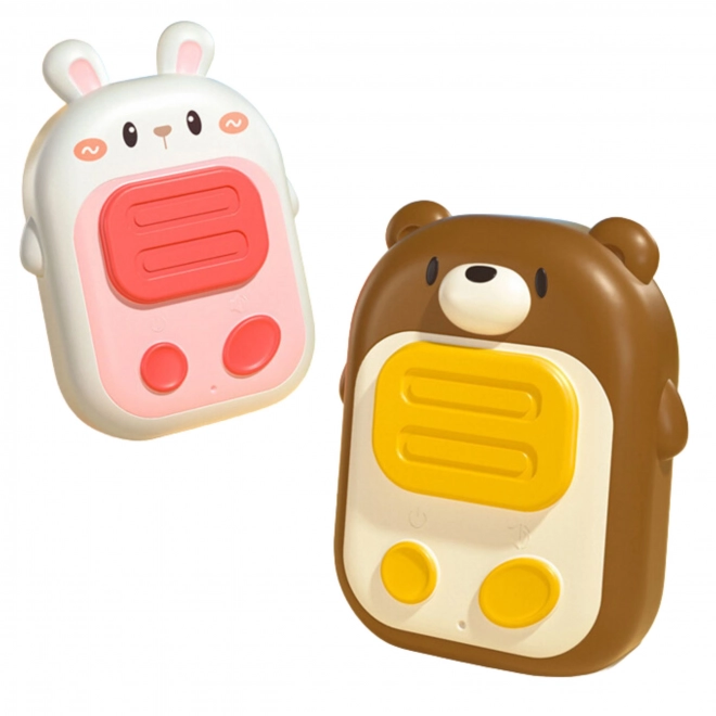 Walkie Talkie Set per Bambini a Forma di Orso e Coniglietto