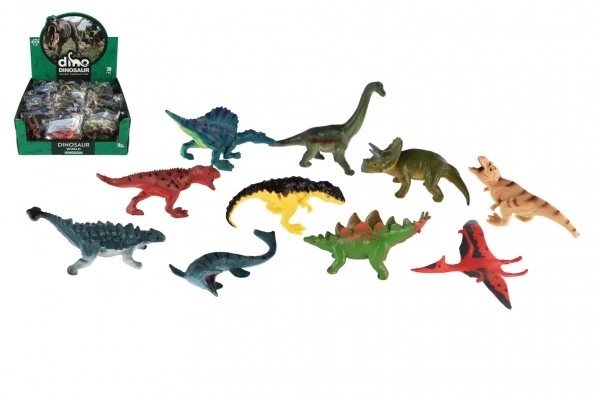 Minidinosauri di plastica 7-9 cm assortiti in sacchetto 36 pezzi