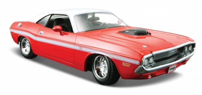 Modellino Dodge Challenger 1970 in rosso 1/24 scala