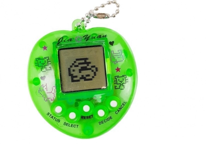 Gioco elettronico Tamagotchi verde con catenella