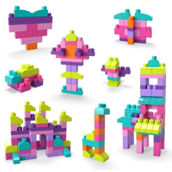 Mega Bloks grande sacco di blocchi - rosa