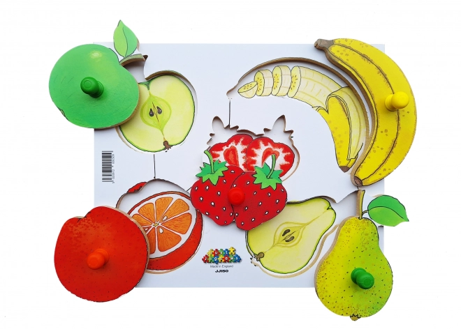 Puzzle in legno con frutta da pelare e tagliare - 6 pezzi