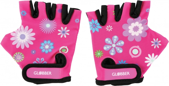 Guantini protettivi per i più piccoli Globber XS rosa con motivo floreale