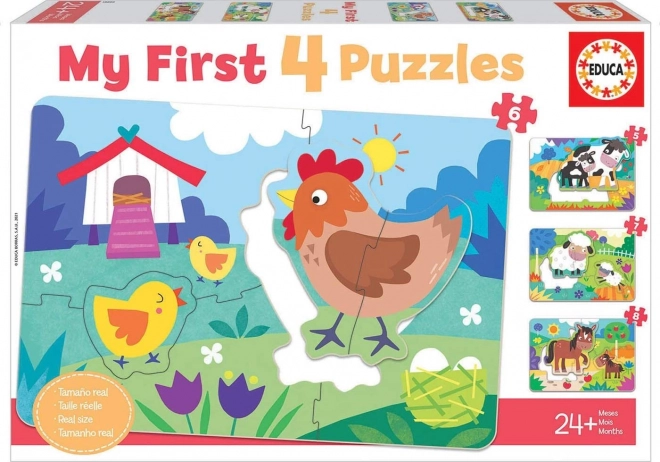 Educa il mio primo puzzle mamme e cuccioli 4 in 1