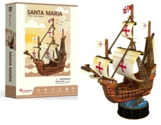 Puzzle 3D CubicFun Nave Santa Maria 93 Pezzi