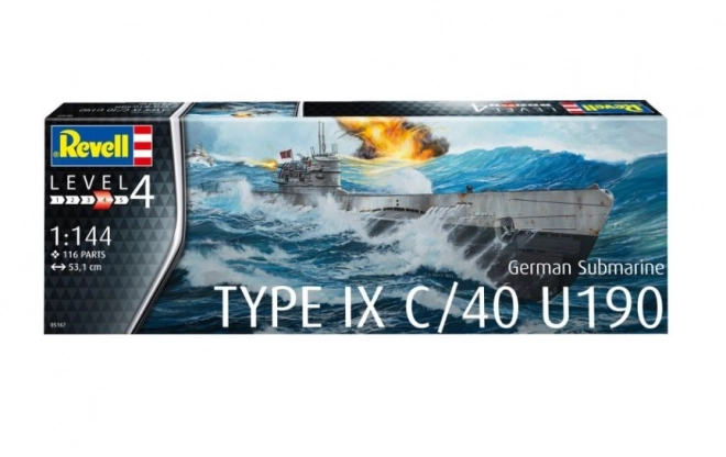 Modello Sottomarino Tedesco Tipo IX C/40 1:144