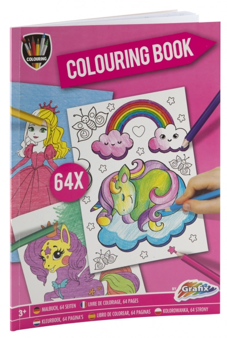 Grande libro da colorare di unicorni e principesse