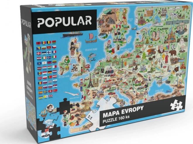 Puzzle Popolare Mappa Europa 160 Pezzi