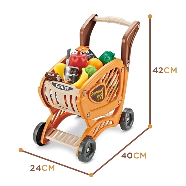Carrello della Spesa per Bambini con Elementi Mobili e Accessori