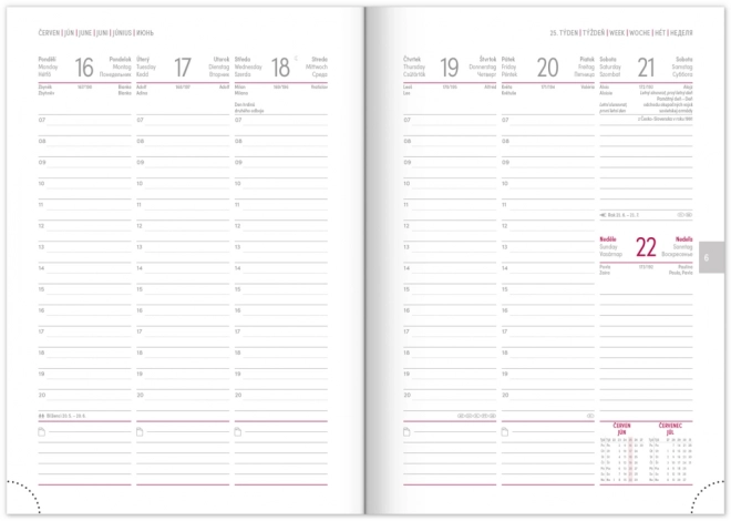 Agenda Settimanale Aprint 2025 Nera