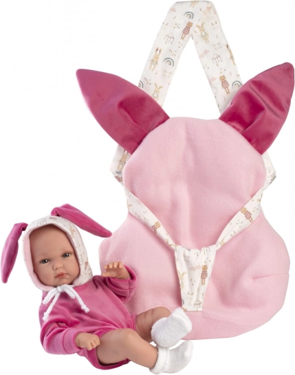 Llorens New Born Holčička - Bambola Realistica Neonato con Corpo in Vinile Completo 35 cm