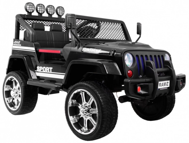 Auto elettrico Jeep Raptor 4x4 nero