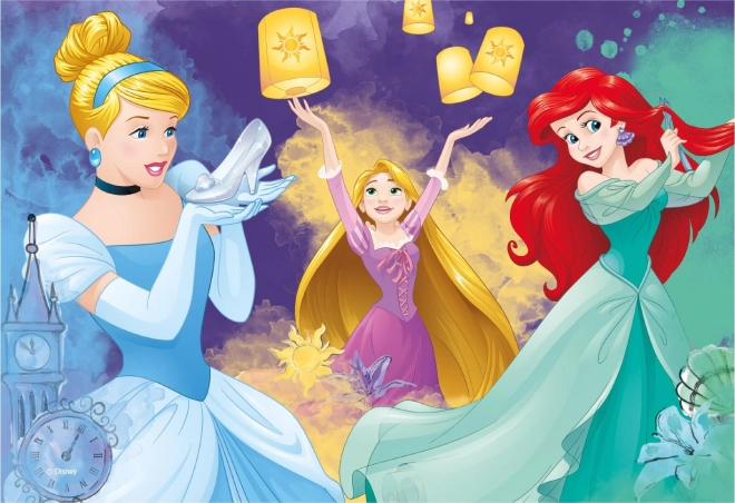 Puzzle Principesse Disney nei roseti 2x77 pezzi