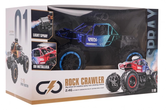 Crawler fuoristrada con funzione fumo R/C Blu