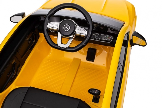 Auto elettrico per bambini Mercedes CLA 45s AMG giallo 4x4