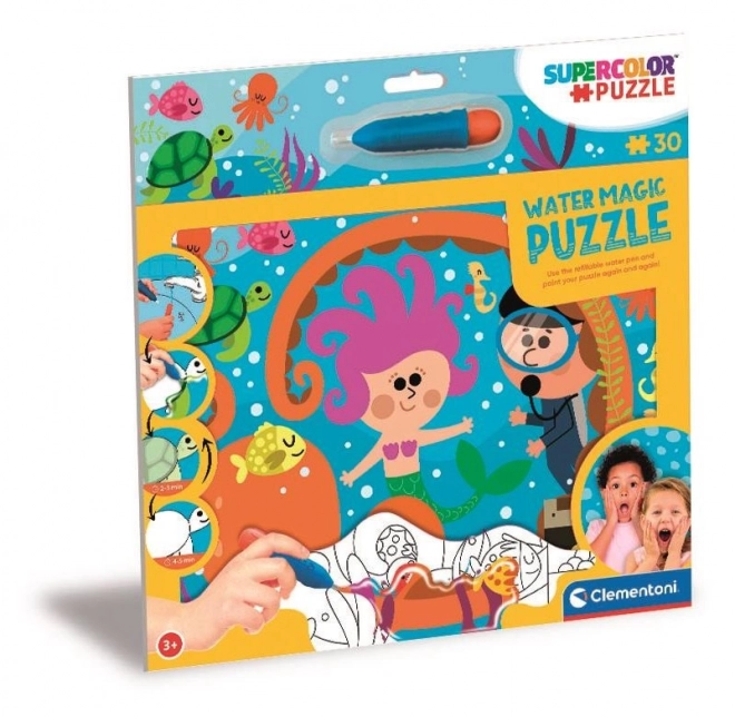 Puzzle Magico Acqua Profondità del Mare con 30 Pezzi