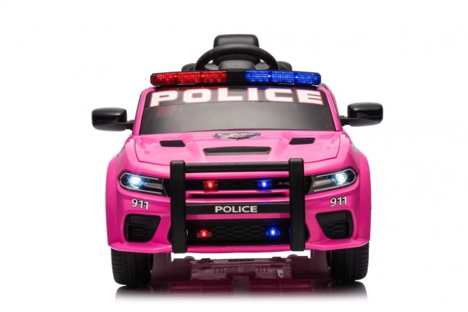 Auto a Batteria Dodge Charger della Polizia Rosa