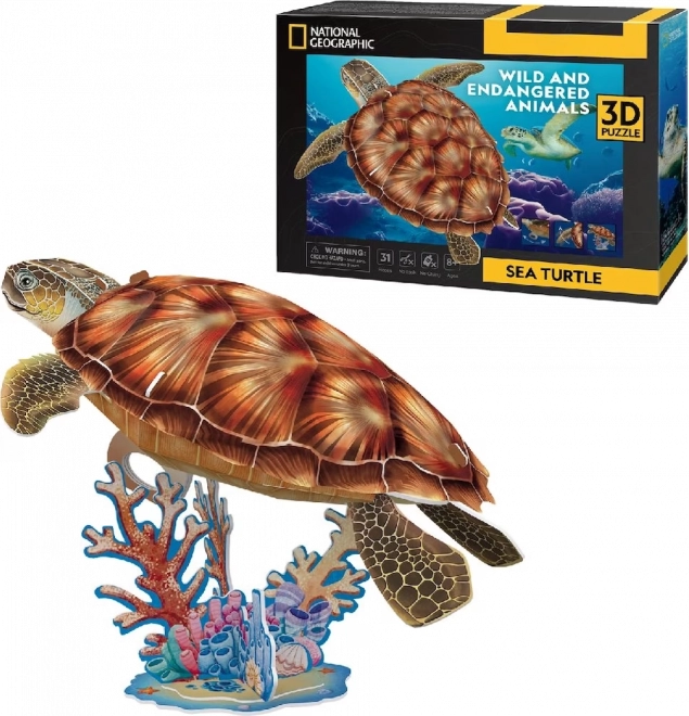 Puzzle 3D Tartaruga Marina National Geographic