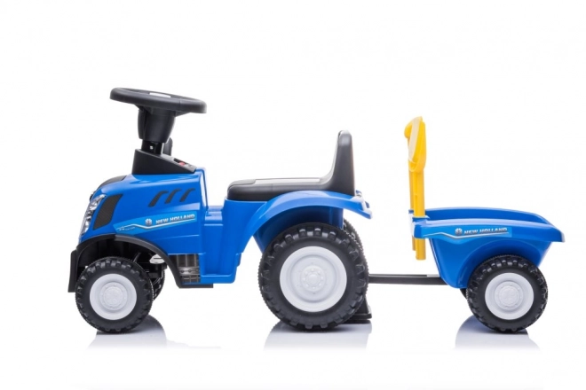 Trattore cavalcabile New Holland blu