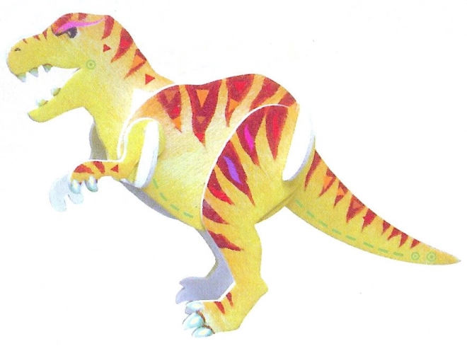 Puzzle 3D Tirannosauro Rex con colori