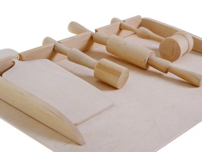 Set cucina in legno con accessori per bambini