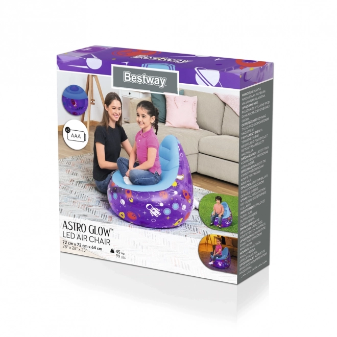 Poltrona Gonfiabile Cosmo LED Viola