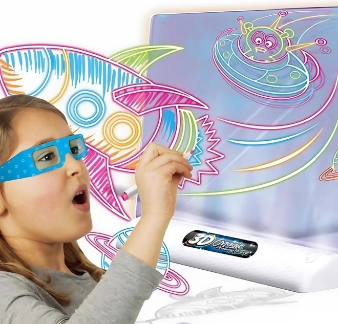 WOOPIE Lavagna Magnetica 3D con Retroilluminazione LED per Disegno