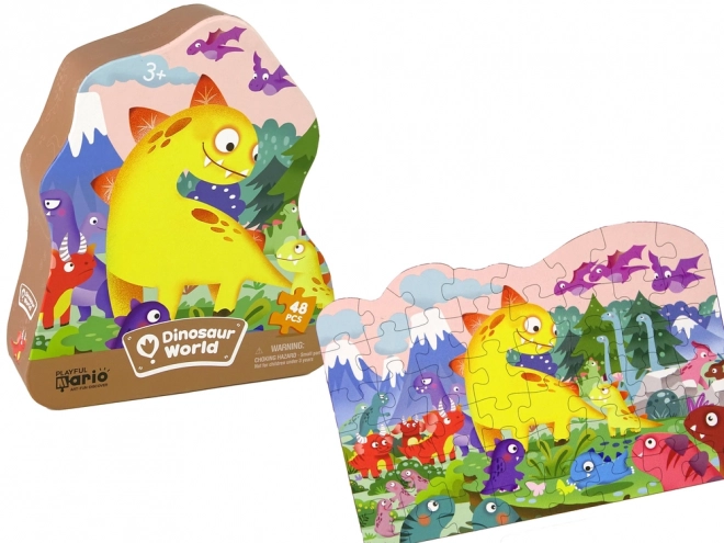 Puzzle Dinosauri con Vulcano