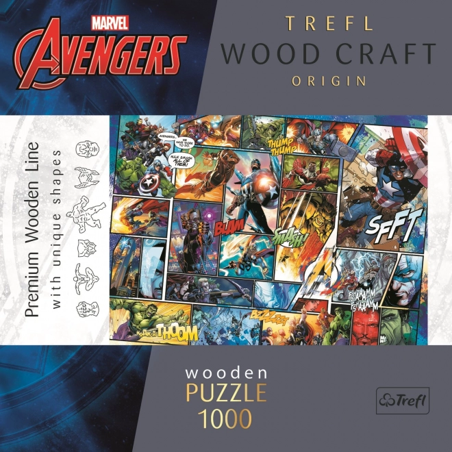 Puzzle Legno Craft Origin Marvel Avengers 1000 Pezzi