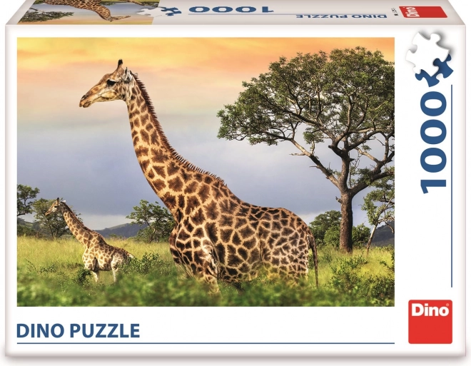 Puzzle famiglia di giraffe 1000 pezzi